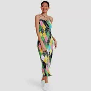 Rixo for Target patchwork midi slip dress